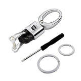 Fiat Logo PU Leather Braided Rope Car Keychain
