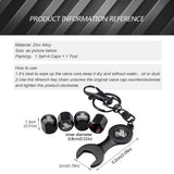 4pcs/set Holden Logo Car Air Valve Stem Cap Auto Tyre Valve Covers with Wrench
