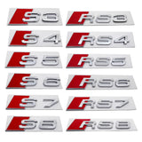 Audi S3 S4 S5 S6 S8 RS3 RS4 RS5 RS6 RS7 RS8 ABS Car Rear Sticker Auto Emblem Badge Decal