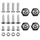 4pcs/set Mazda Logo Stainless Steel Car License Plate Bolts