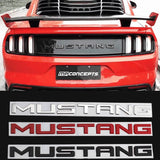 24x2.6cm Ford Mustang Metal Letter Car Trunk Sticker Decal