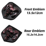 Car Front Tailgate Emblem for Dodge Ram 1500 2500 3500 HeavyDuty BigHorn 2010-2018 Skull ABS Sticker