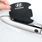 Hyundai Carbon Fiber Car Door Bowl Handle Anti-collision Protective Stickers Scratches Film