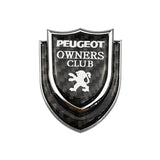 Peugeot Shield Carbon Fiber Car Rear Sticker Window Emblem Badge Decal
