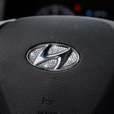 Hyundai Crystal Diamond Car Steering Wheel Center Sticker Decal