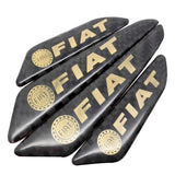 4pcs/set Fiat Carbon Fiber Car Door Anti-Scratch Sticker Door Side Protection Bumper Strips