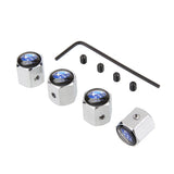4pcs/set Subaru STI Anti-Theft Car Air Valve Stem Cap Auto Tyre Valve Covers