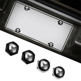 4pcs/set Renault Logo Stainless Steel Car License Plate Bolts