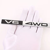 3D Metal V6 4WD Car Sticker Racing Trunk Emblem Badge Decals for TOYOTA V6 HIGHLANDER COROLLA RAV4 Camry CROWN PRIUS REIZ VIOS