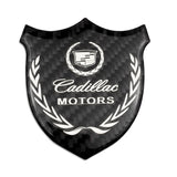 Cadillac Metal Carbon Fiber Car Rear Sticker Shield Trunk Emblem Badge Decal