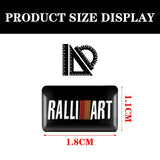 10pcs Mitsubishi Ralliart Epoxy Car Armrest Button Sticker