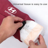 Hyundai Suede Car Tissue Box Holder Seat Back Hanging Napkin Storage Bag