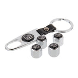4pcs/set Mazda MS Mazdaspeed Car Air Valve Stem Cap Auto Tyre Valve Covers with Keychain