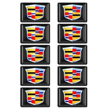 10pcs Cadillac Epoxy Car Armrest Button Sticker