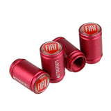 4pcs/set Fiat 500 Logo Matte Car Air Valve Stem Caps Auto Tyre Valve Covers