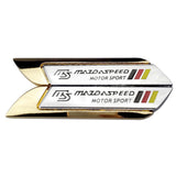2pcs Mazda MS Mazdaspeed Logo Metal Car Side Sticker Emblem Badge Decal Auto Body Decoration