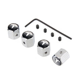 4pcs/set Tesla Anti-Theft Car Air Valve Stem Cap Auto Tyre Valve Covers