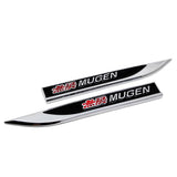 Metal Car Styling Fender Side Sticker Rear Trunk Emblem Door Badge for Mugen Civic Accord CRZ City Crosstour CRV Odyssey