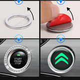 Citroen Luminous Car Engine One-click Start Stop Button Cover Sticker