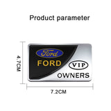 Ford VIP Owner Metal Car Rear Sticker Auto Window Emblem Badge Decal