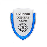 Hyundai Metal Shield Car Rear Sticker Auto Window Emblem Badge Decal