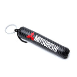 Mitsubishi Ralliart Carbon Fiber Car Keyring Keychain