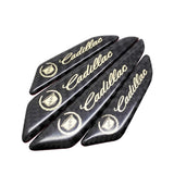 4pcs/set Cadillac Carbon Fiber Car Door Anti-Scratch Sticker Door Side Protection Bumper Strips