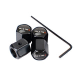 4pcs/set Nissan Nismo GTR Anti-Theft Car Air Valve Stem Cap Auto Tyre Valve Covers