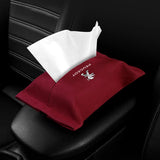 Peugeot Suede Car Tissue Box Holder Seat Back Hanging Napkin Storage Bag
