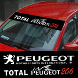 130*21cm Peugeot Car Front Trunk Window Windshield Sunshade Sticker Decal
