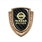 Nissan Metal Carbon Fiber Shield Car Rear Sticker Auto Window Emblem Badge Decal