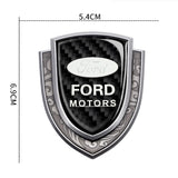 Ford Metal Carbon Fiber Shield Car Rear Sticker Auto Window Emblem Badge Decal