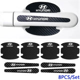 Hyundai Carbon Fiber Car Door Bowl Handle Anti-collision Protective Stickers Scratches Film