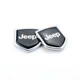 2PCS Jeep Metal Car Rear Sticker Shield Trunk Emblem Badge Decal