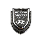 Hyundai Shield Carbon Fiber Car Rear Sticker Window Emblem Badge Decal
