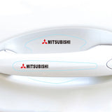 8pcs Mitsubishi Car Door Handle Bowl Wrist Transparent Protector Anti-collision Decal