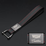 Cadillac PU Leather Car Logo Keychain