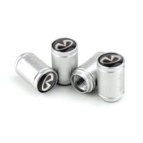 4pcs/set Infiniti Logo Sport Matte Car Air Valve Stem Caps Auto Tyre Valve Covers