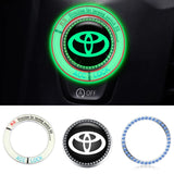 Toyota Luminous Car Engine One-click Start Stop Button Cover Sticker