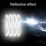 4pcs Jaguar Car Door Bumper Strip Anti-collision Protection Sticker