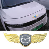 Mazda Logo Metal Wings Car Front Hood Bonnet Center Sticker Emblem
