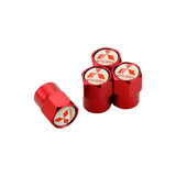 4pcs/set Mitsubishi Ralliart Car Air Valve Stem Cap Auto Tyre Valve Covers