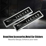 2pcs/set Jaguar Logo Metal Car Side Sticker Auto Emblem Badge