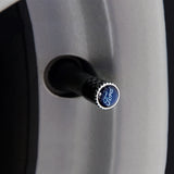 4pcs/set Ford Logo Carbon Fiber Car Air Valve Stem Caps Auto Tyre Valve Covers with Wrench