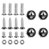 4pcs/set Renault Logo Stainless Steel Car License Plate Bolts