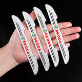 4pcs Skoda Car Door Bumper Strip Anti-collision Protection Sticker