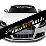 130*21cm Mitsubishi Car Front Trunk Window Windshield Sunshade Sticker Decal