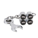 4pcs/set Land Rover Logo Car Air Valve Stem Cap Auto Tyre Valve Covers with Wrench
