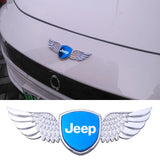 Jeep Logo Metal Wings Car Front Hood Bonnet Center Sticker Emblem