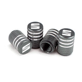 4pcs/set SEAT Metal Car Wheel Tire Valve Stem Caps Covers
